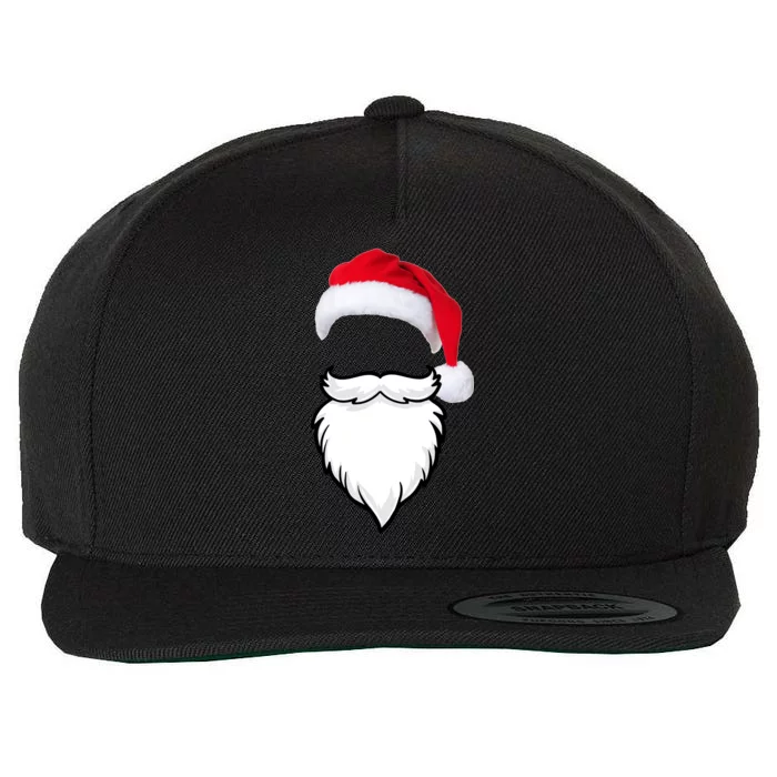 Santa Clause Mustache Beard Hat Wool Snapback Cap