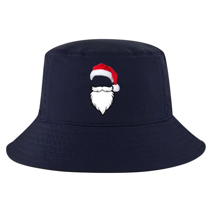 Santa Clause Mustache Beard Hat Cool Comfort Performance Bucket Hat