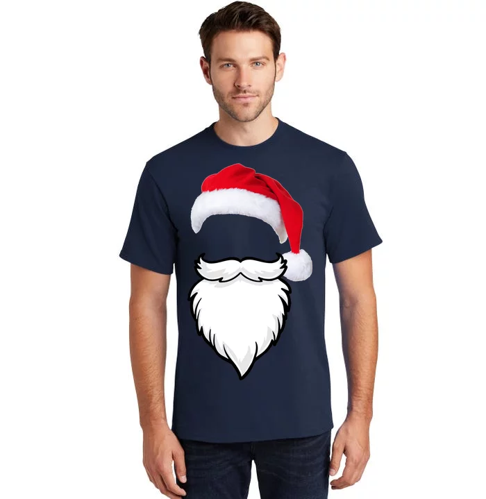 Santa Clause Mustache Beard Hat Tall T-Shirt