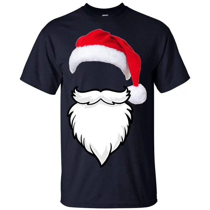 Santa Clause Mustache Beard Hat Tall T-Shirt