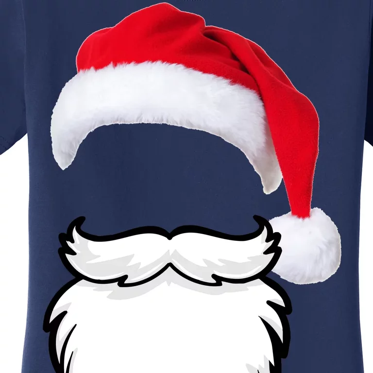 Santa Clause Mustache Beard Hat Women's T-Shirt