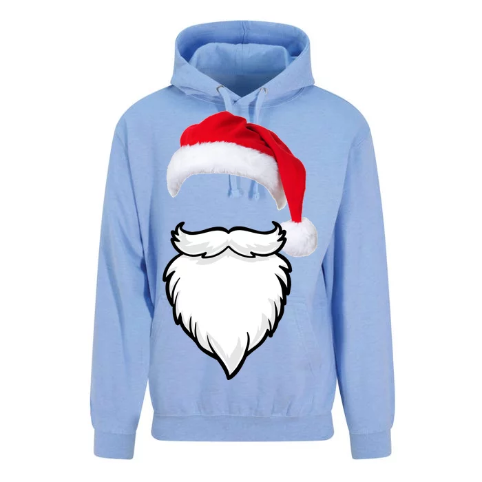 Santa Clause Mustache Beard Hat Unisex Surf Hoodie