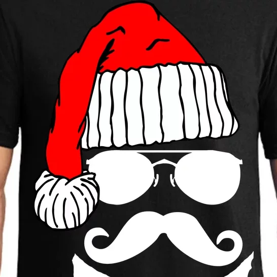 Santa Clause Mustache Face Pajama Set