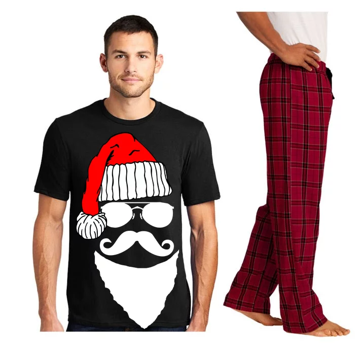 Santa Clause Mustache Face Pajama Set