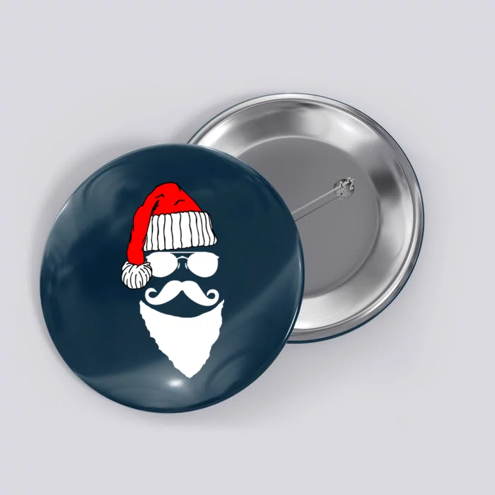 Santa Clause Mustache Face Button