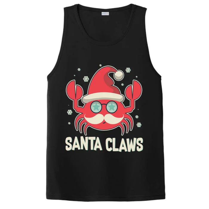 Santa Claw Crab Funny Christmas Performance Tank