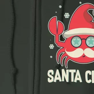 Santa Claw Crab Funny Christmas Full Zip Hoodie