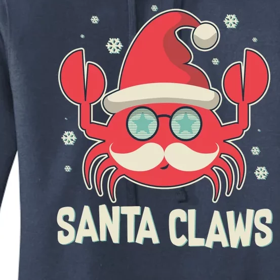 Santa Claw Crab Funny Christmas Women's Pullover Hoodie