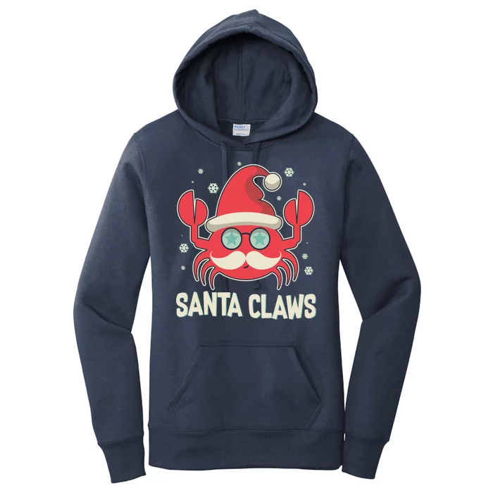 Santa Claw Crab Funny Christmas Women's Pullover Hoodie