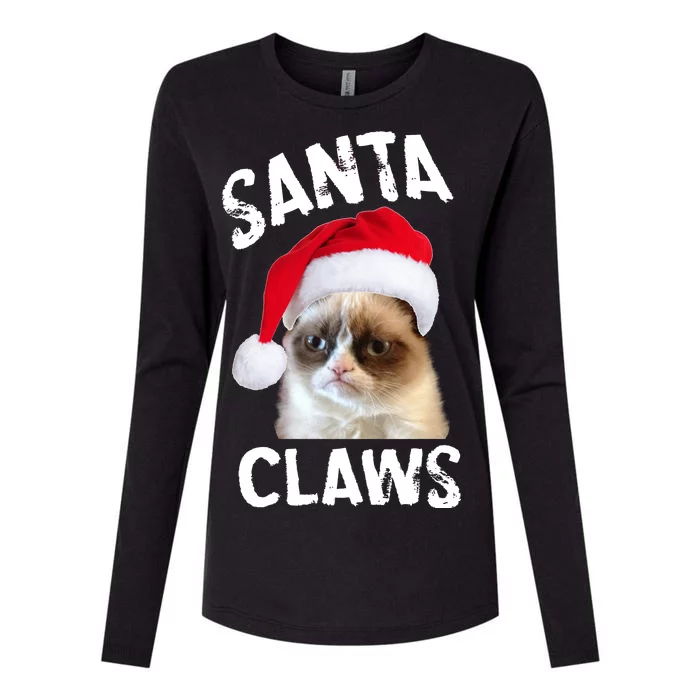 Santa Claws Womens Cotton Relaxed Long Sleeve T-Shirt