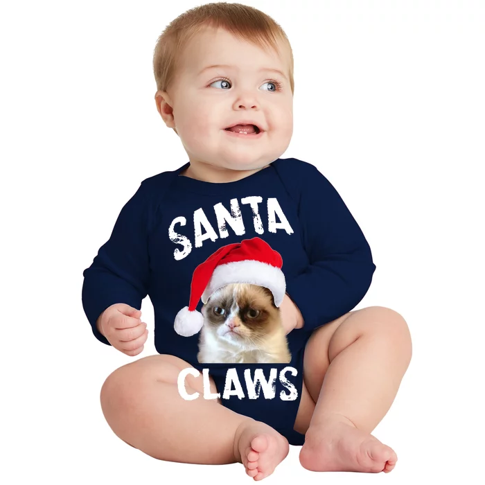 Santa Claws Baby Long Sleeve Bodysuit