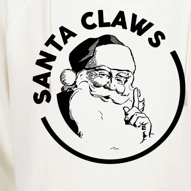 Santa Claws Drinking Funny Christmas Womens Funnel Neck Pullover Hood