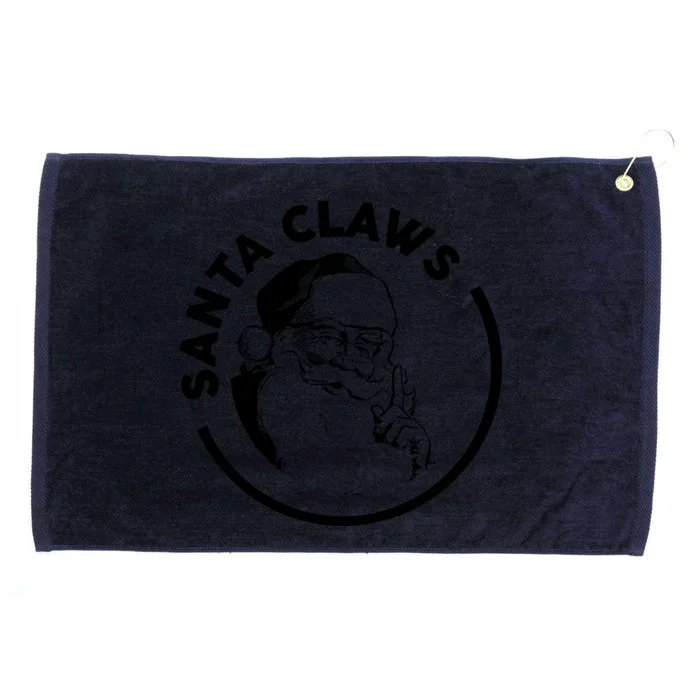 Santa Claws Drinking Funny Christmas Grommeted Golf Towel