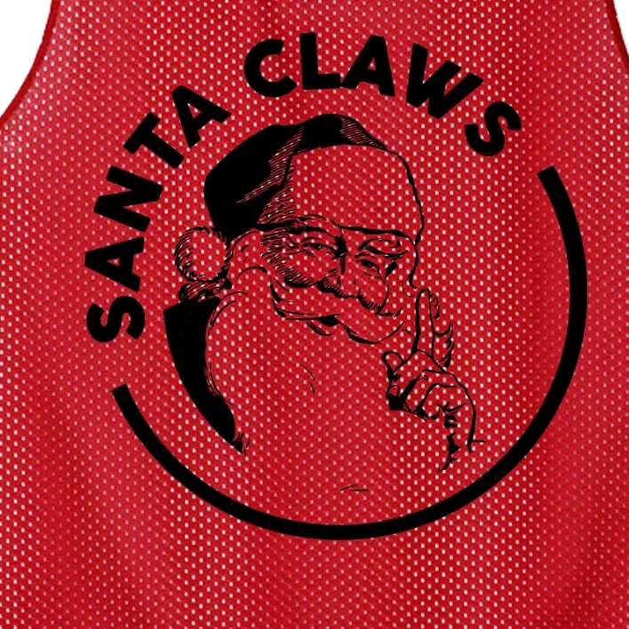 Santa Claws Drinking Funny Christmas Mesh Reversible Basketball Jersey Tank