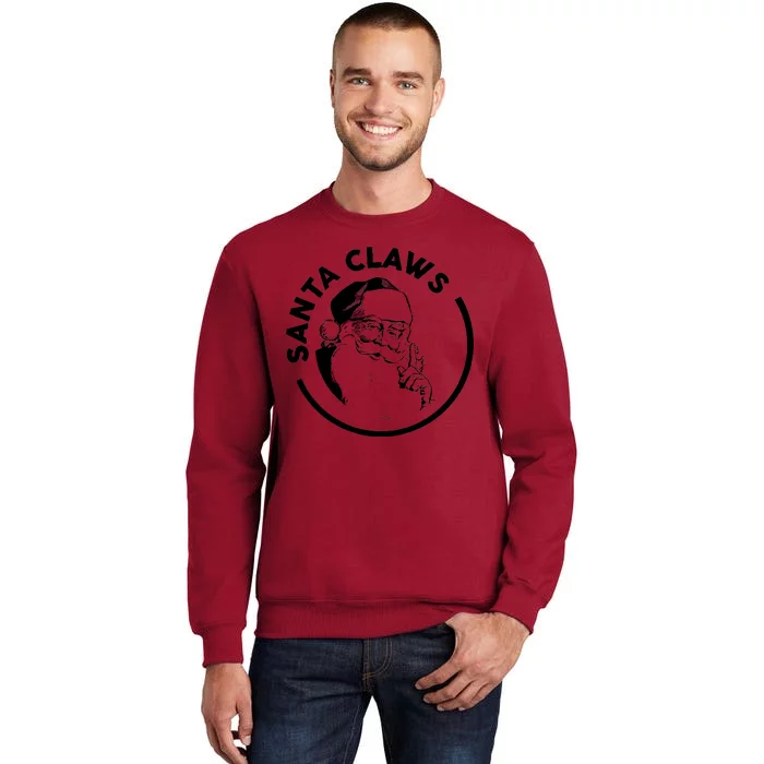 Santa Claws Drinking Funny Christmas Tall Sweatshirt