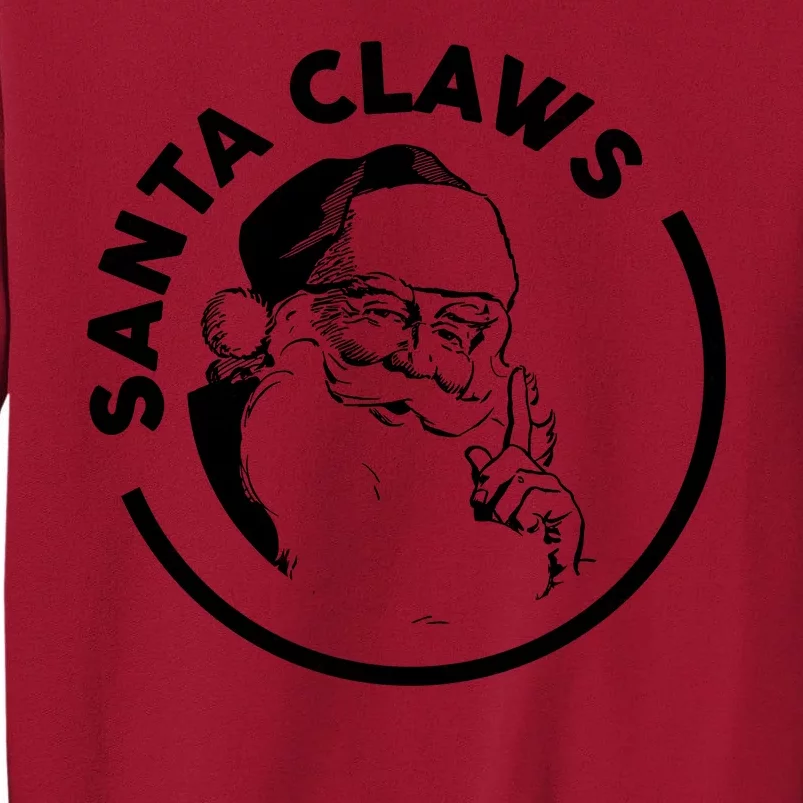 Santa Claws Drinking Funny Christmas Tall Sweatshirt