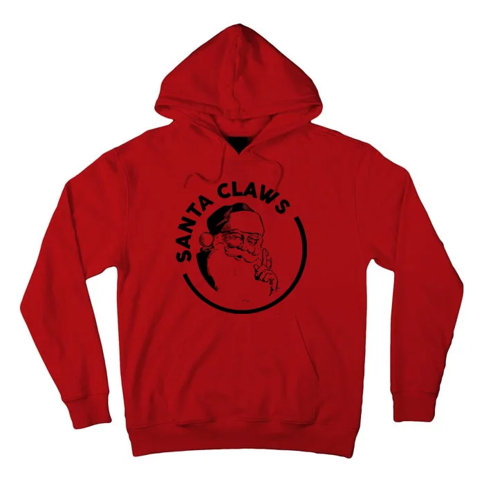 Santa Claws Drinking Funny Christmas Tall Hoodie