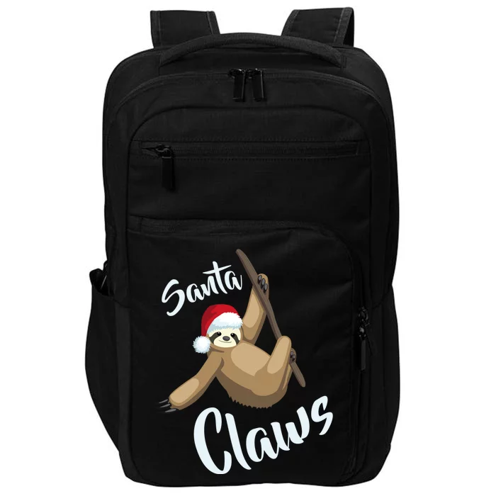 Santa Claws Sloth Christmas Impact Tech Backpack