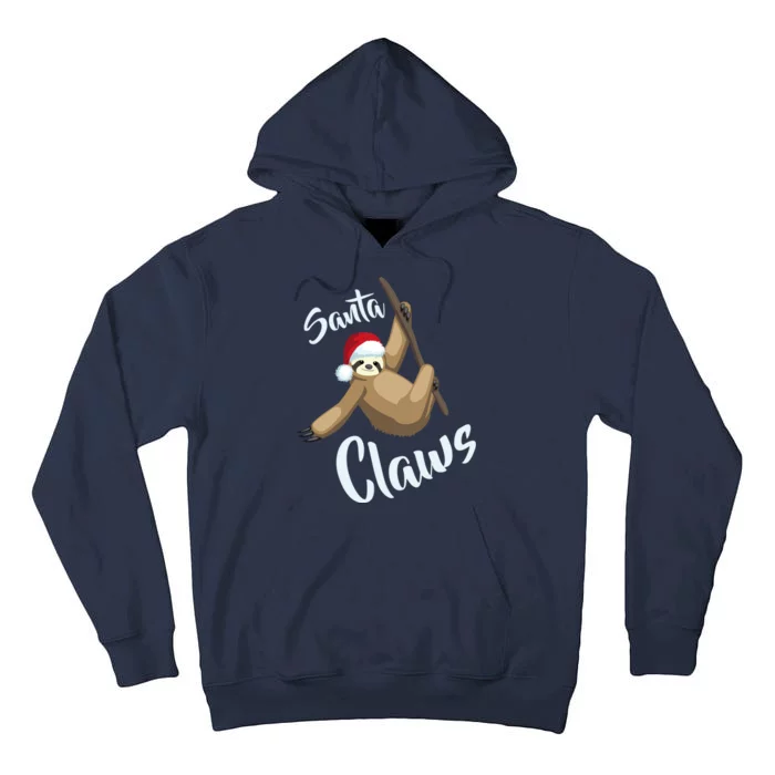 Santa Claws Sloth Christmas Tall Hoodie