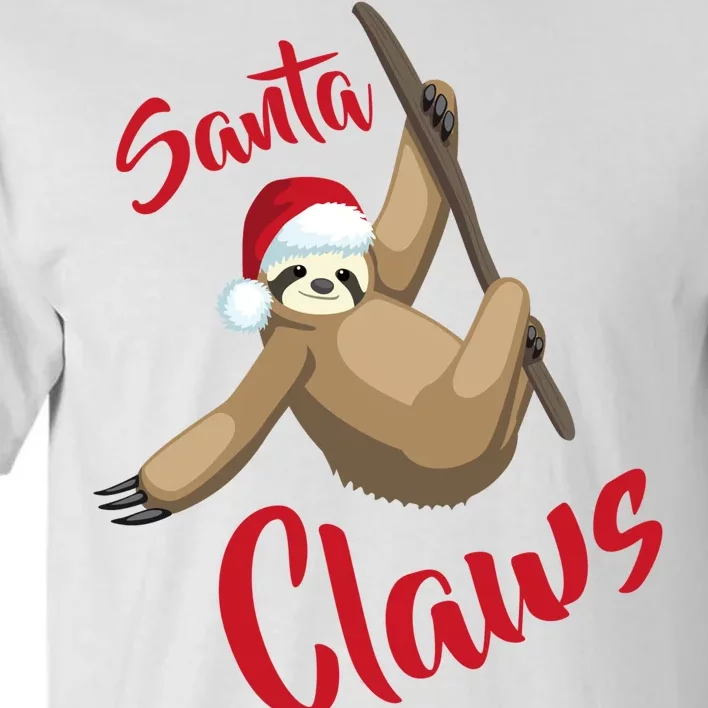 Santa Claws Sloth Christmas Tall T-Shirt