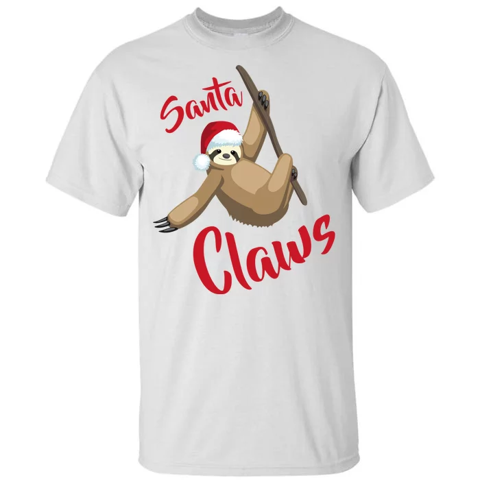 Santa Claws Sloth Christmas Tall T-Shirt