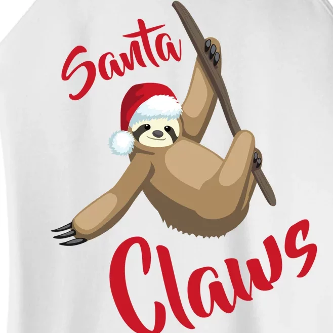 Santa Claws Sloth Christmas Women’s Perfect Tri Rocker Tank