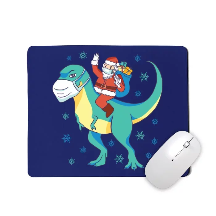 Santa Dinosaur Pandemic Mousepad