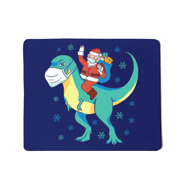 Santa Dinosaur Pandemic Mousepad