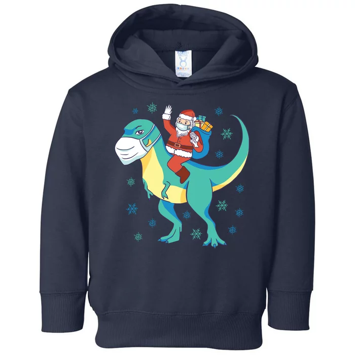 Santa Dinosaur Pandemic Toddler Hoodie