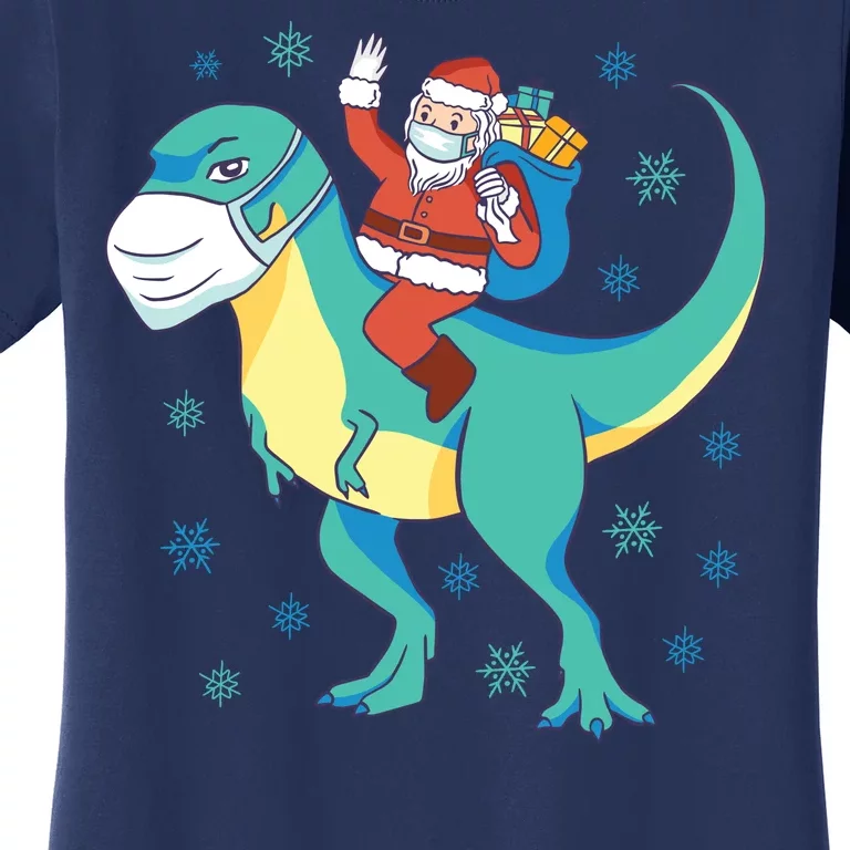 Santa Dinosaur Pandemic Women's T-Shirt