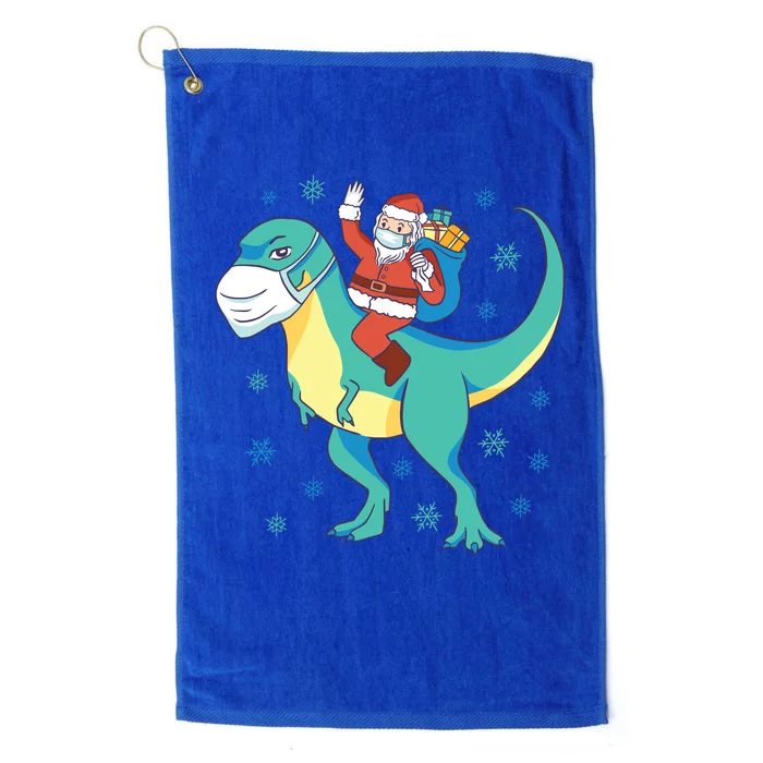 Santa Dinosaur Pandemic Platinum Collection Golf Towel