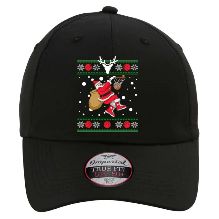 Santa Dunking Basketball Ugly Christmas The Original Performance Cap