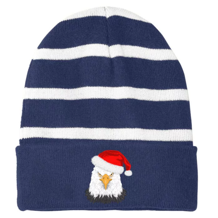 Santa Eagle Striped Beanie with Solid Band