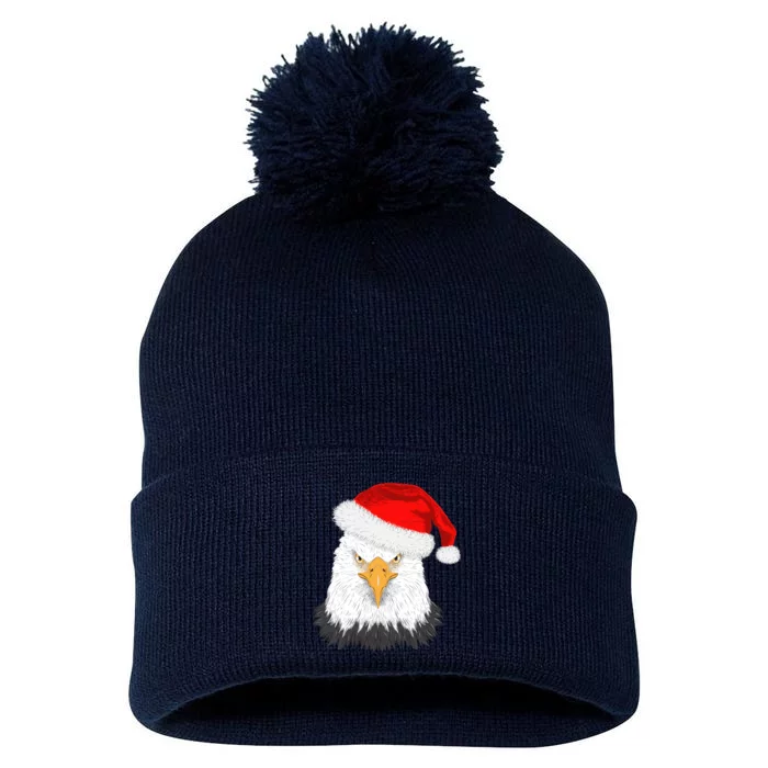 Santa Eagle Pom Pom 12in Knit Beanie