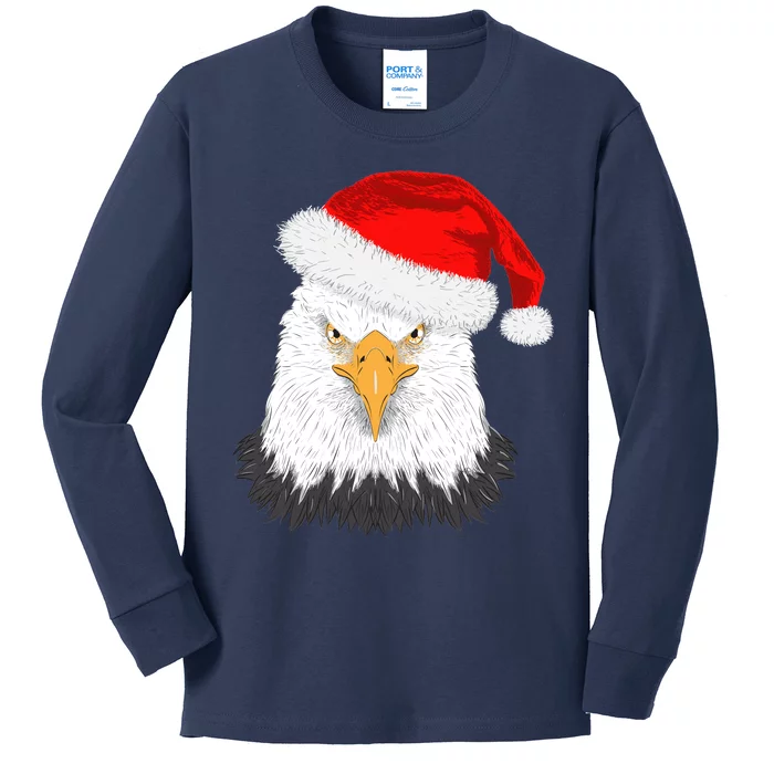 Santa Eagle Kids Long Sleeve Shirt