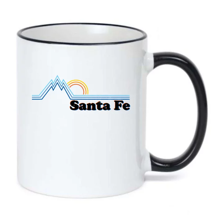 Santa Fe New Mexico Retro Logo Black Color Changing Mug