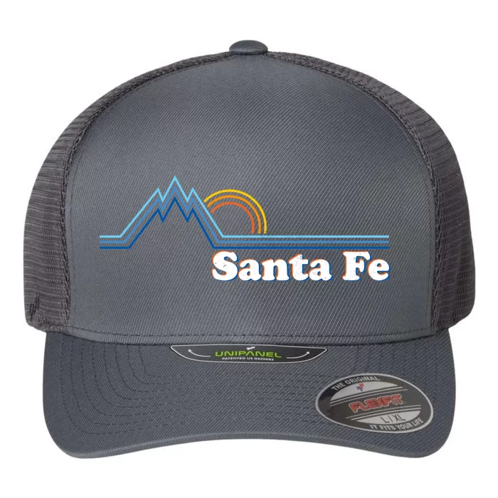 Santa Fe New Mexico Retro Logo Flexfit Unipanel Trucker Cap