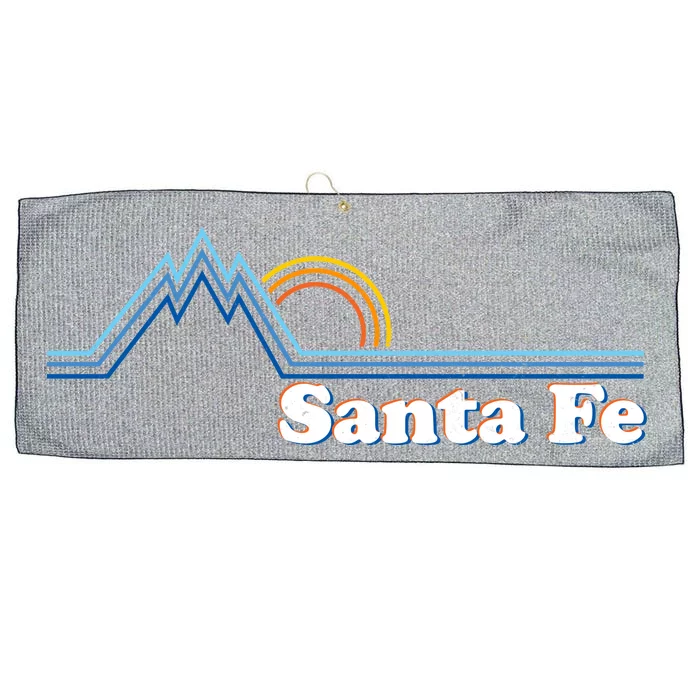 Santa Fe New Mexico Retro Logo Large Microfiber Waffle Golf Towel