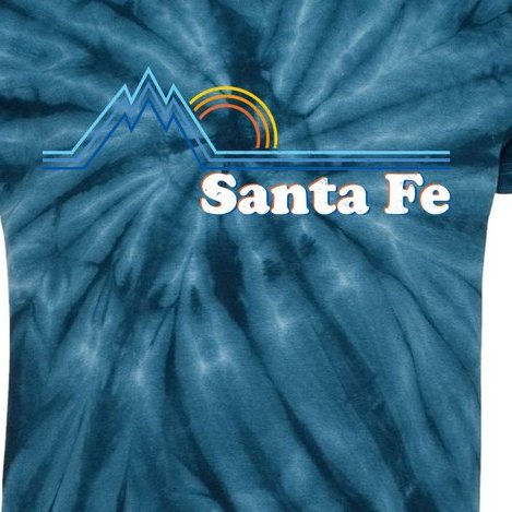 Santa Fe New Mexico Retro Logo Kids Tie-Dye T-Shirt