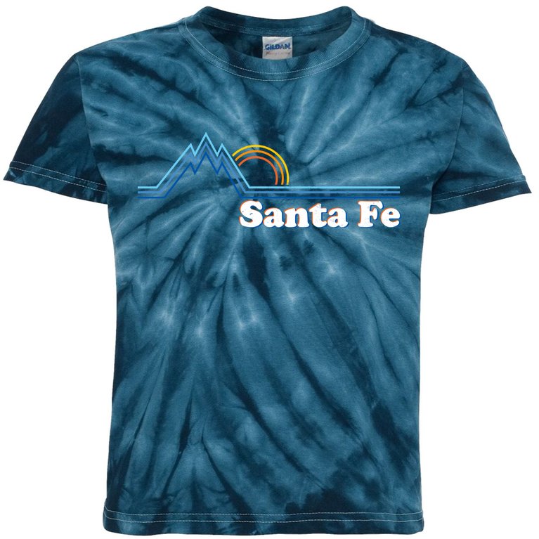 Santa Fe New Mexico Retro Logo Kids Tie-Dye T-Shirt