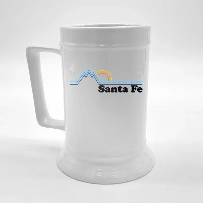 Santa Fe New Mexico Retro Logo Front & Back Beer Stein