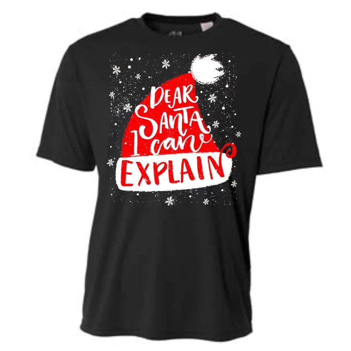 Santa Hat Dear Santa I Can Explain Christmas Cooling Performance Crew T-Shirt