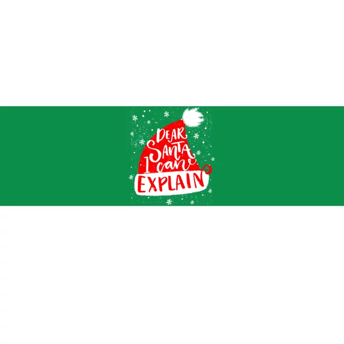 Santa Hat Dear Santa I Can Explain Christmas Bumper Sticker