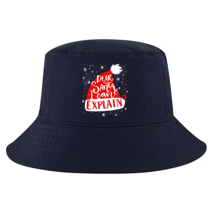 Santa Hat Dear Santa I Can Explain Christmas Cool Comfort Performance Bucket Hat