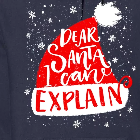 Santa Hat Dear Santa I Can Explain Christmas Premium Hoodie