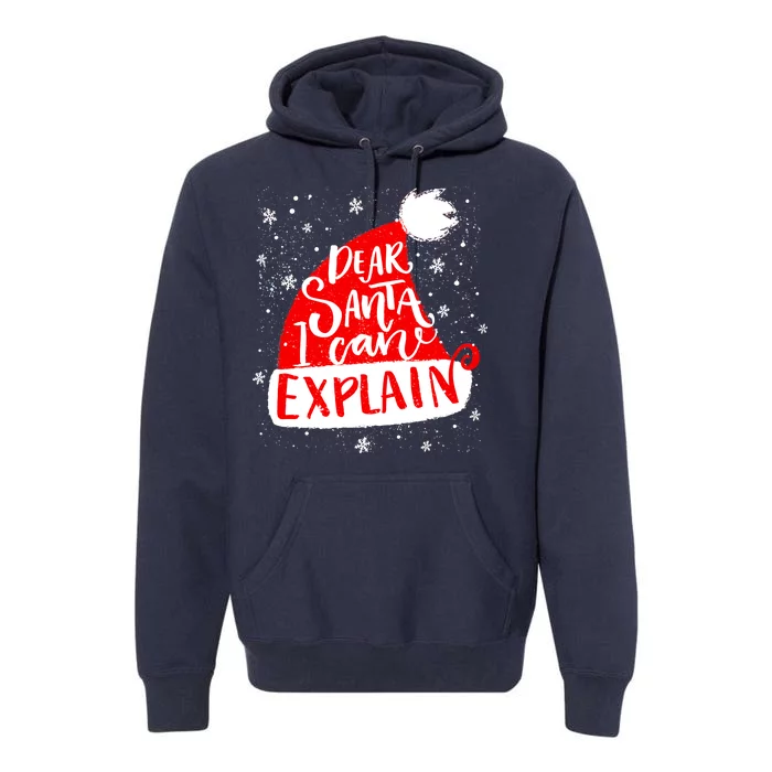 Santa Hat Dear Santa I Can Explain Christmas Premium Hoodie