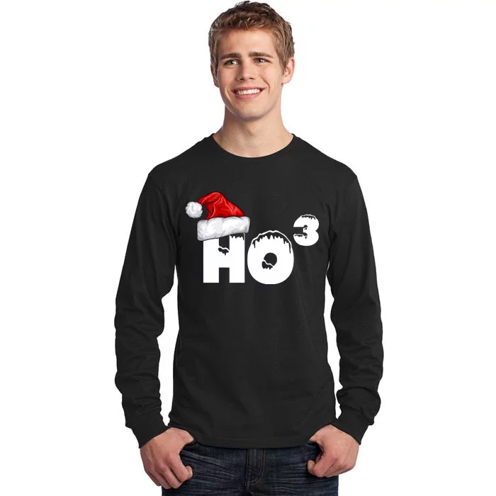 Santa HO HO3 Christmas Funny Tall Long Sleeve T-Shirt