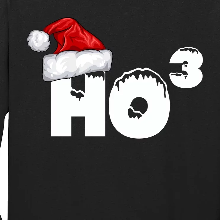 Santa HO HO3 Christmas Funny Tall Long Sleeve T-Shirt