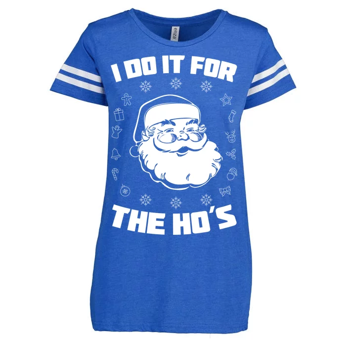 Santa I Do It For The Ho's Funny X-Mas Enza Ladies Jersey Football T-Shirt