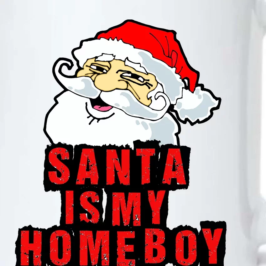 Santa Is My Homeboy Black Color Changing Mug